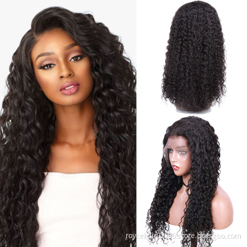 Wholesale Raw Curly Hair Wig Vendor 150% Density Cambodian Curly Human Hair 4x4 Lace Closure Wig With Baby Hair